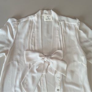 Pins & Needles Sheer Bowtie Button Blouse